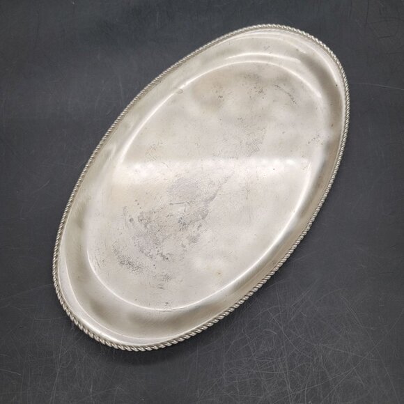 Silver Plated Tray Platter Brass Brushed WMF Icora German Electroplated CR10 - Picture 3 of 7